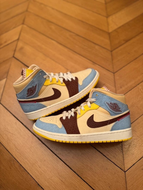 Air Jordan 1 Mid SE Fearless Maison Chateau Rouge