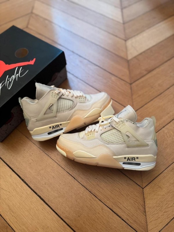 Air Jordan 4 Off White Sail Virgil Abloh