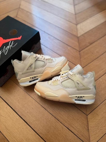 Air Jordan 4 Off White Sail Virgil Abloh