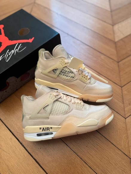 Air Jordan 4 Off White Sail Virgil Abloh