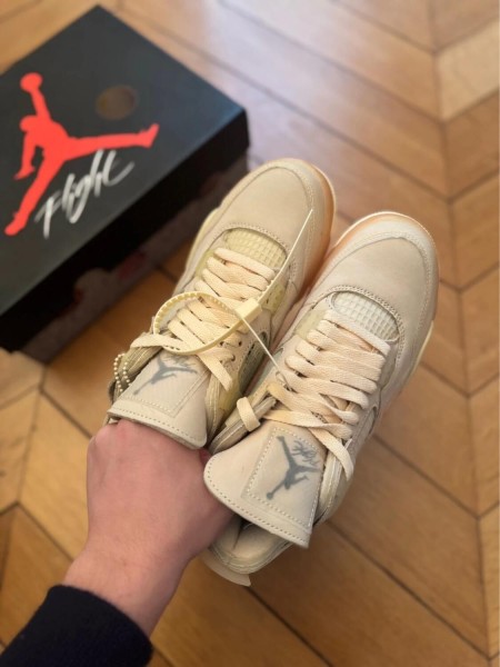 Air Jordan 4 Off White Sail Virgil Abloh