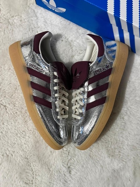 Adidas Handball Spezial LT Silver/Maroon Metallic 38