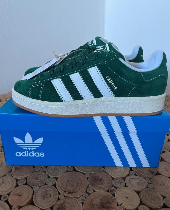 adidas campus 00s dark green + lacets blanc 2