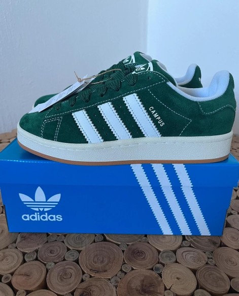 adidas campus 00s dark green + lacets blanc