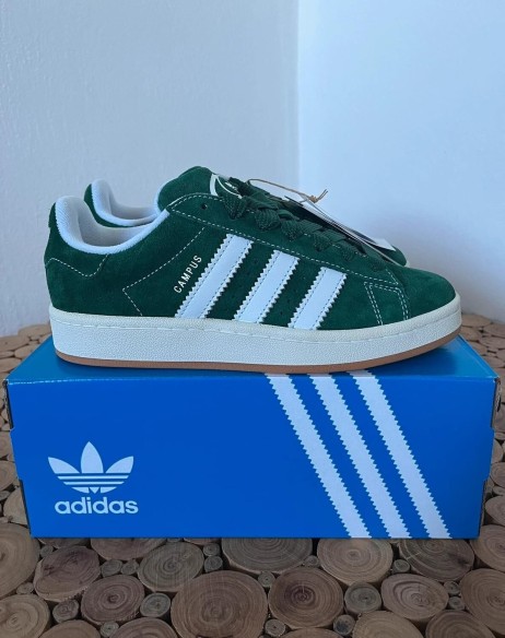 adidas campus 00s dark green + lacets blanc