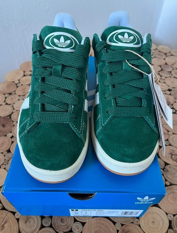 adidas campus 00s dark green + lacets blanc 2