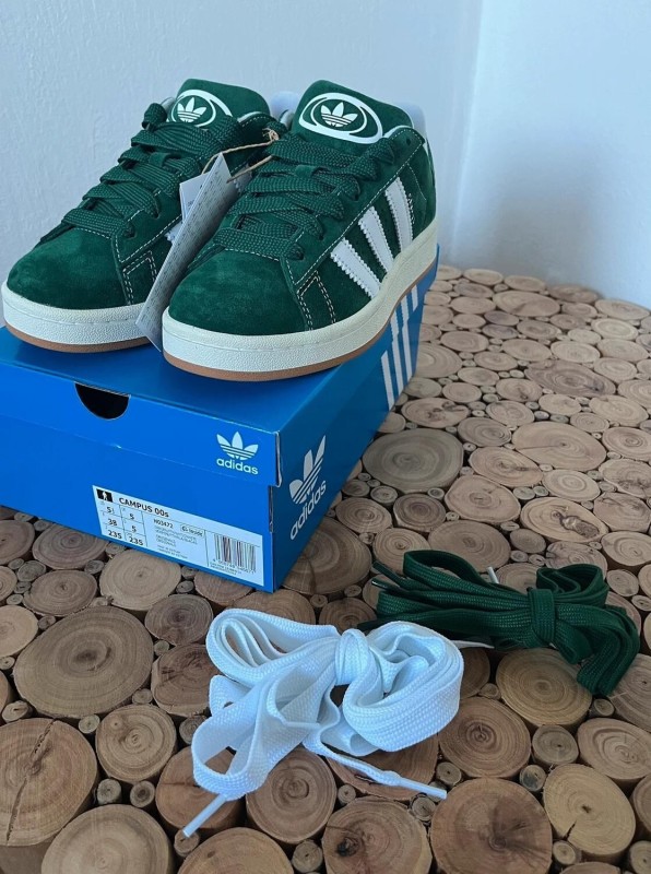 adidas campus 00s dark green + lacets blanc 2