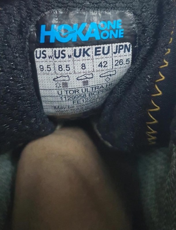 Hoka One One Tor Ultra High Black Chili Pepper taille 42 2