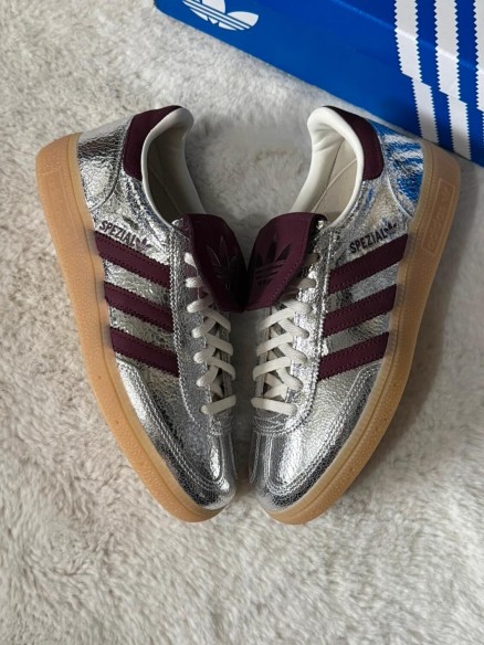Adidas Handball Spezial LT Silver/Maroon Metallic 37