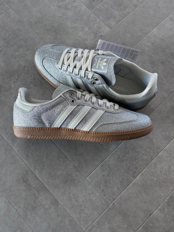adidas samba silver metallic brillant glitter 2