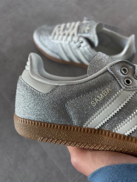 adidas samba silver metallic brillant glitter - 38