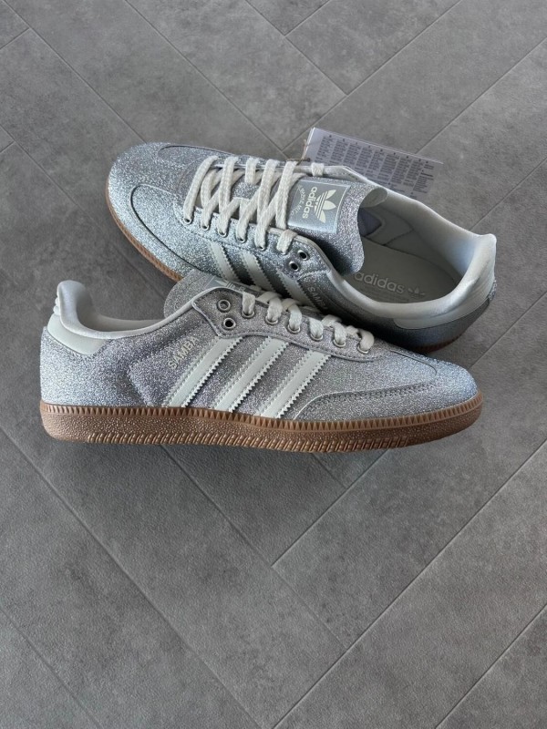 adidas samba silver metallic brillant glitter 2