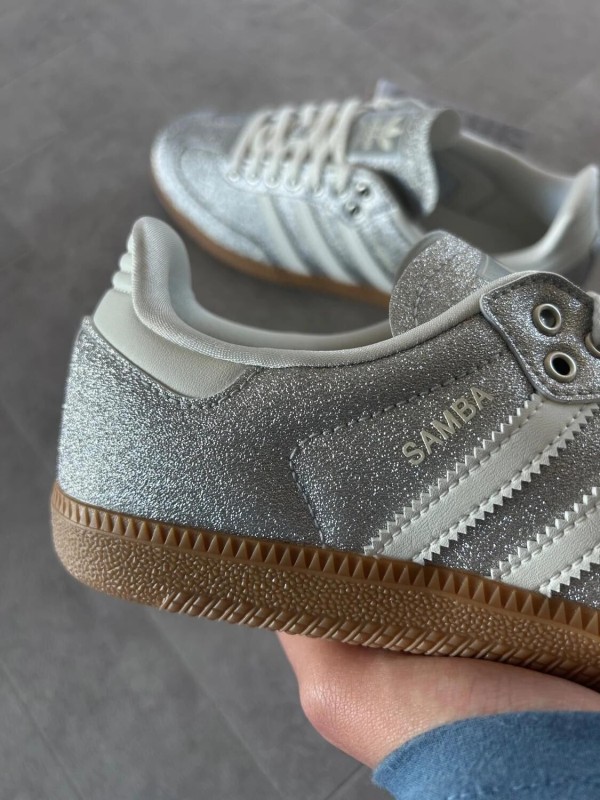 adidas samba silver metallic brillant glitter 2