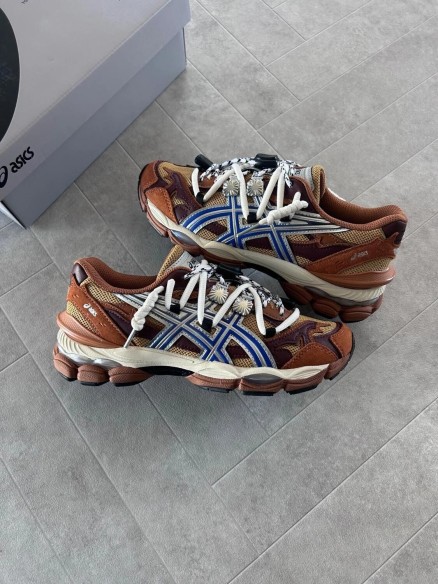 Asics gel cumulus 16 brown orange reed blue pure silver brun