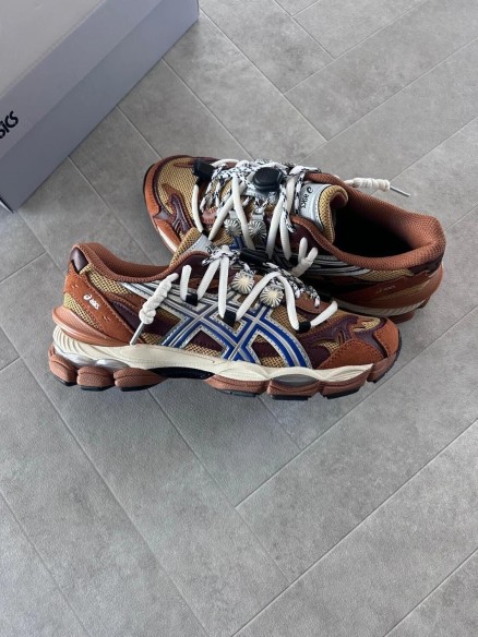 Asics gel cumulus 16 brown orange reed blue pure silver brun