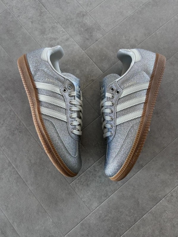 adidas samba silver metallic brillant glitter 2