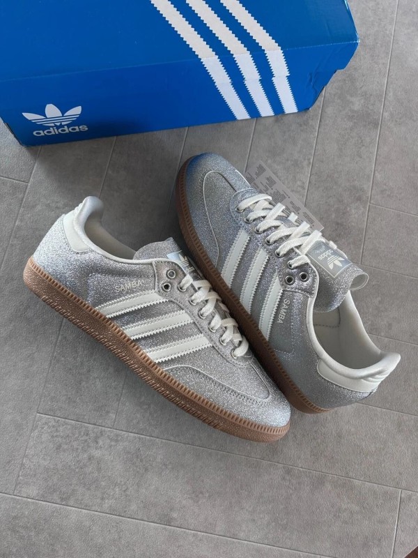 adidas samba silver metallic brillant glitter 2