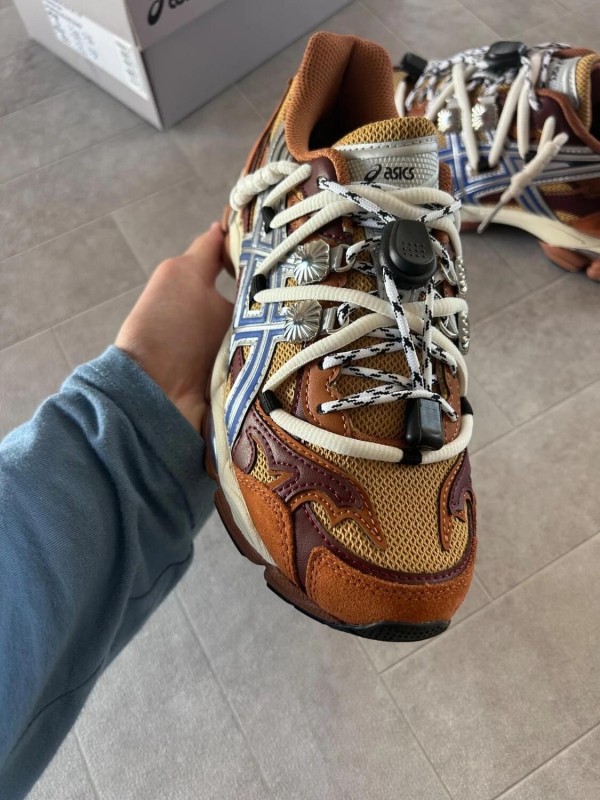Asics gel cumulus 16 brown orange reed blue pure silver brun 2