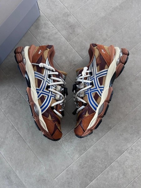 Asics gel cumulus 16 brown orange reed blue pure silver brun