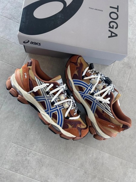 Asics gel cumulus 16 brown orange reed blue pure silver brun