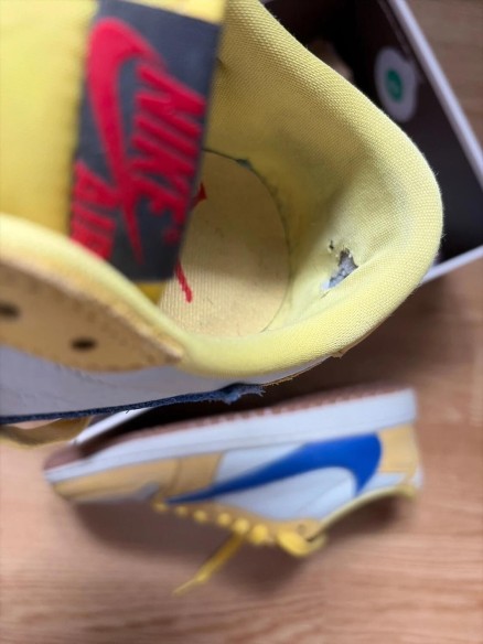 Nike air jordan 1 Travis Scott canary bleu et jaune