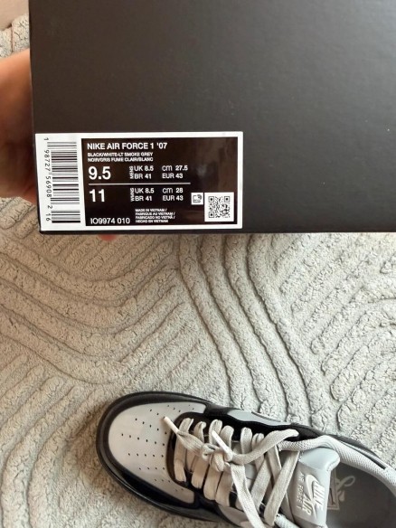 Nike air force 1 Low Syna Central Cee Black White Smoke grey