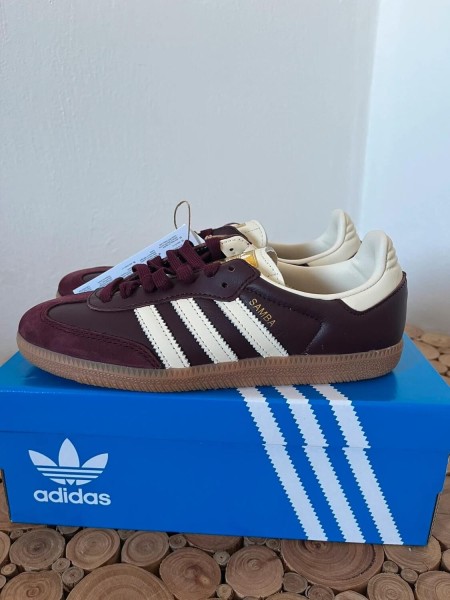 adidas samba og marron gold metallic