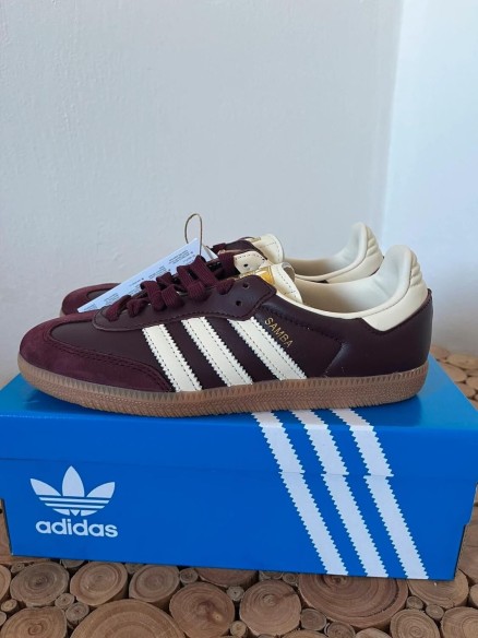 adidas samba og marron gold metallic