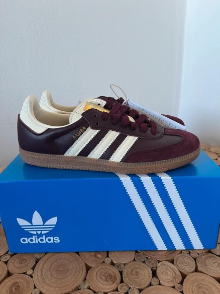adidas samba og marron gold metallic