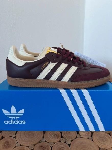 adidas samba og marron gold metallic