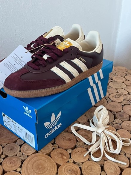 adidas samba og marron gold metallic