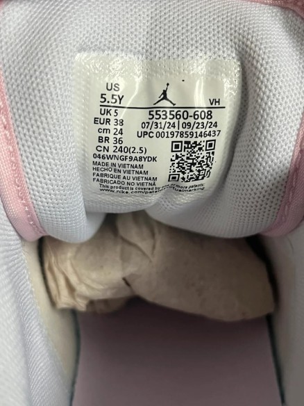 Air Jordan 1 low rose et blanche