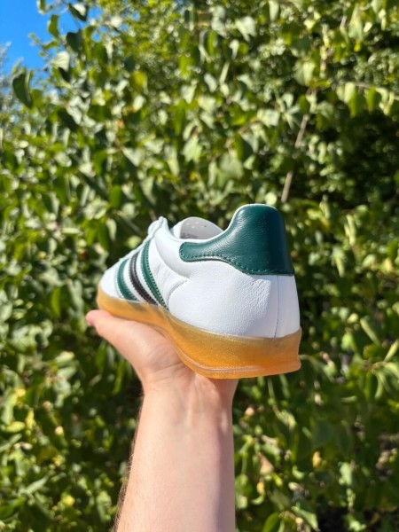 Adidas Gazelle Indoor White Collegiate Green - Taille 38,5