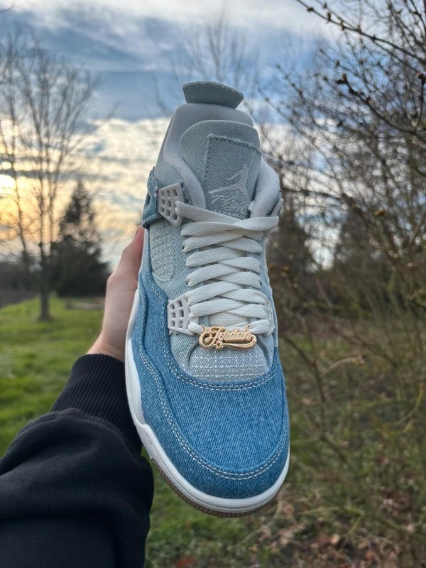 Jordan 4 worn blue denim - taille 39 2