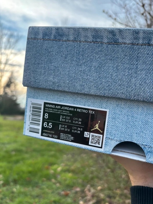 Jordan 4 worn blue denim - taille 39 2
