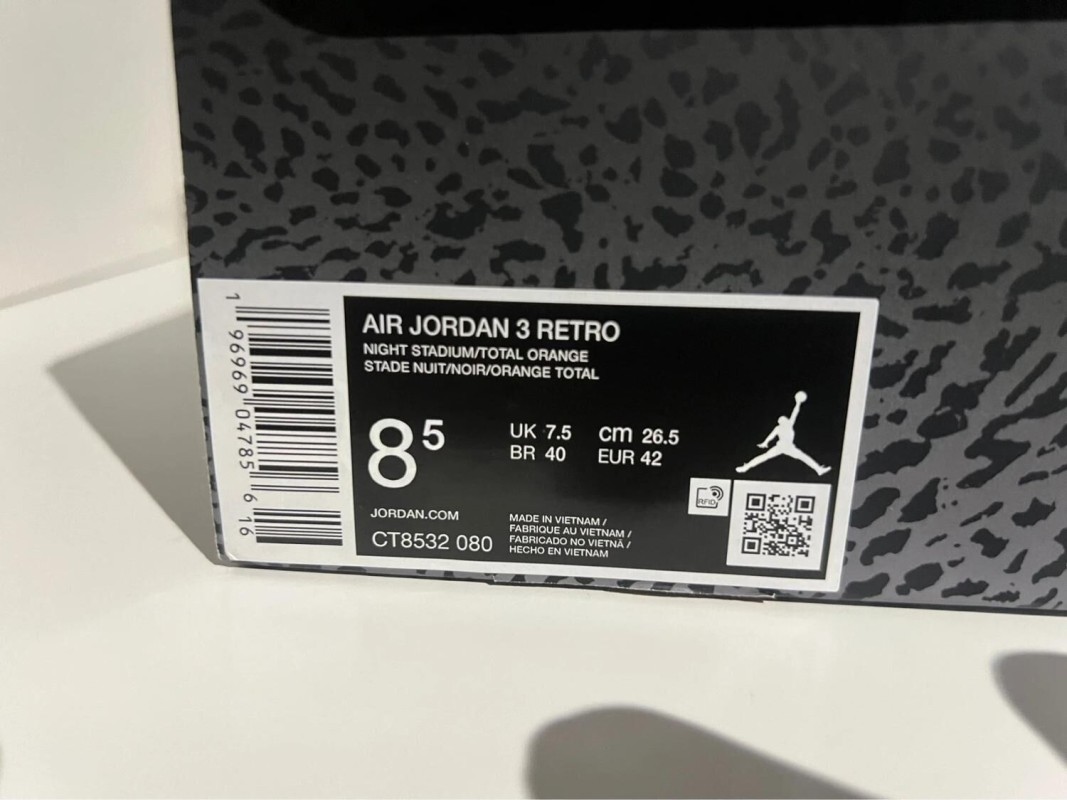 Nike Air Jordan 3 Fear 2