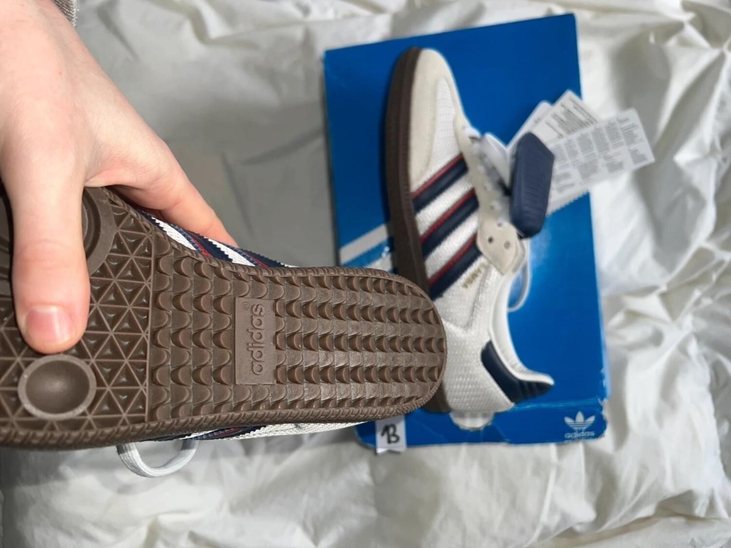 Adidas samba blanche et bleu 2