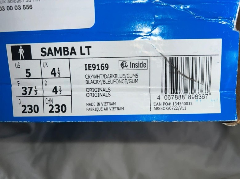 Adidas samba blanche et bleu