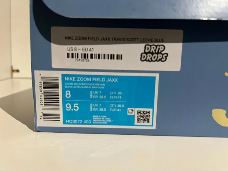 Nike Zoom Field Jaxx Travis Scott Leche Blue