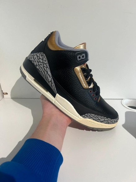 Nike Air Jordan 3 Black Cement Gold