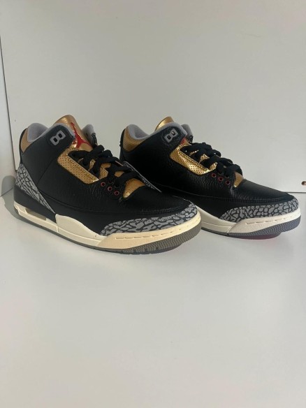 Nike Air Jordan 3 Black Cement Gold