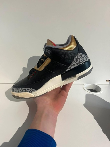 Nike Air Jordan 3 Black Cement Gold
