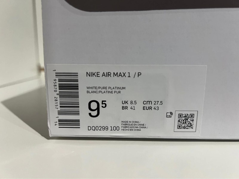 Nike Air Max 1 Patta White