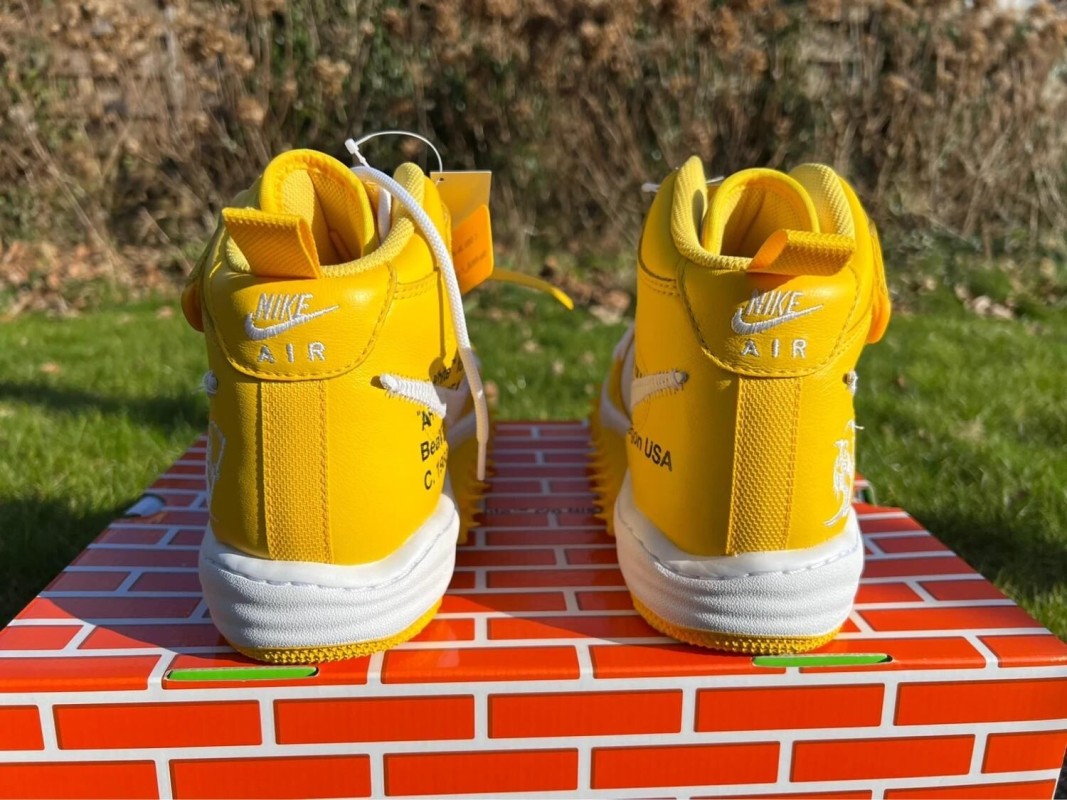 Nike Air Force 1 Mid Off-White Varsity Maize 2