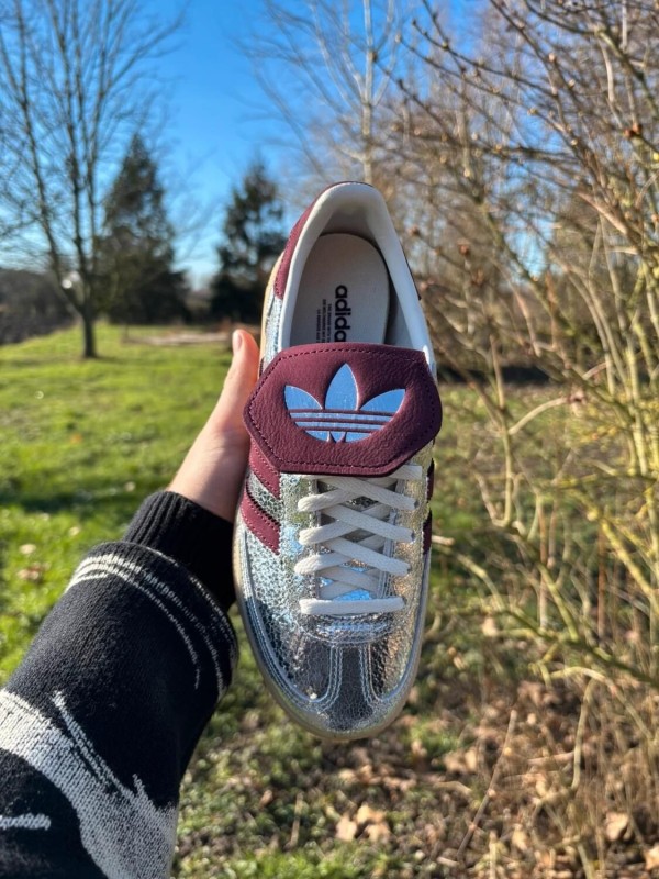 Adidas Handball Spezial LT Silver Metallic Maroon - Taille 37,5 2
