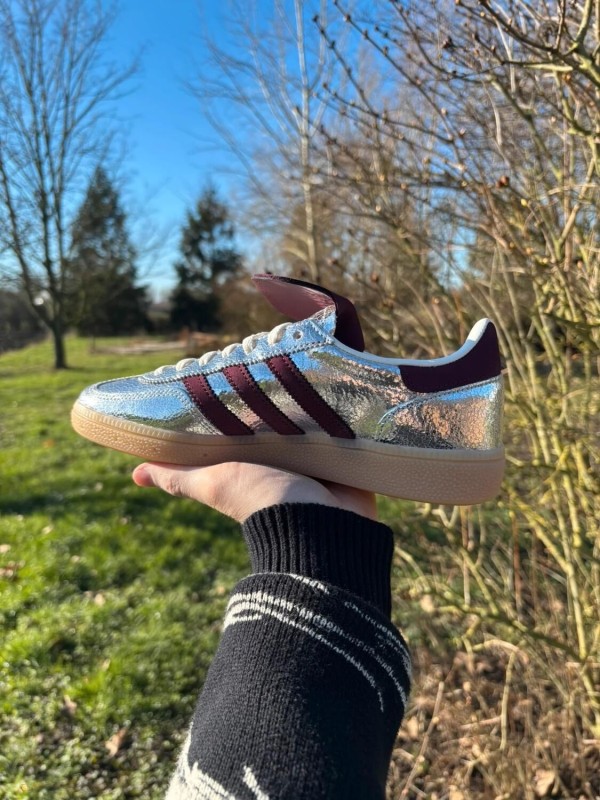Adidas Handball Spezial LT Silver Metallic Maroon - Taille 37,5 2