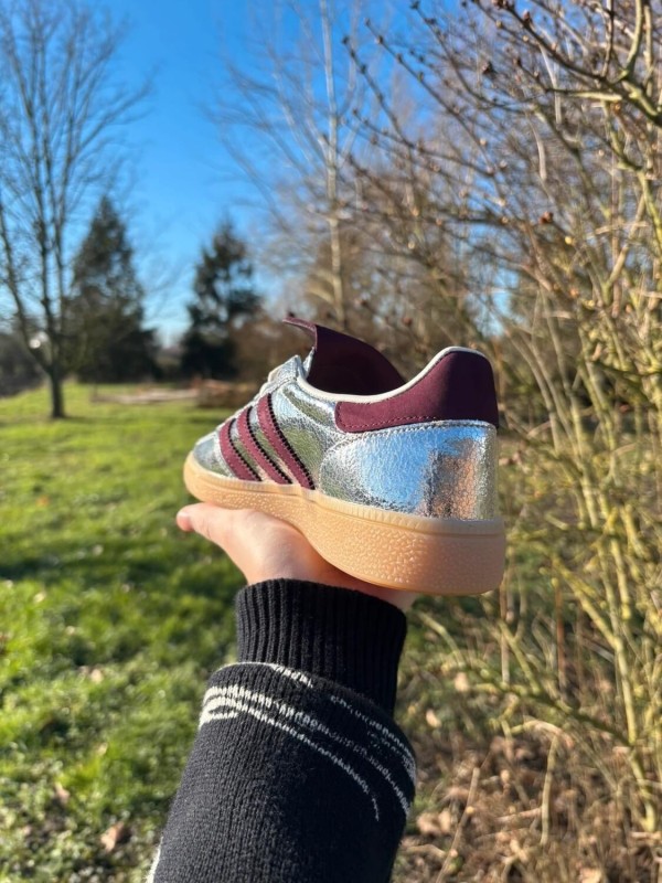 Adidas Handball Spezial LT Silver Metallic Maroon - Taille 37,5 2