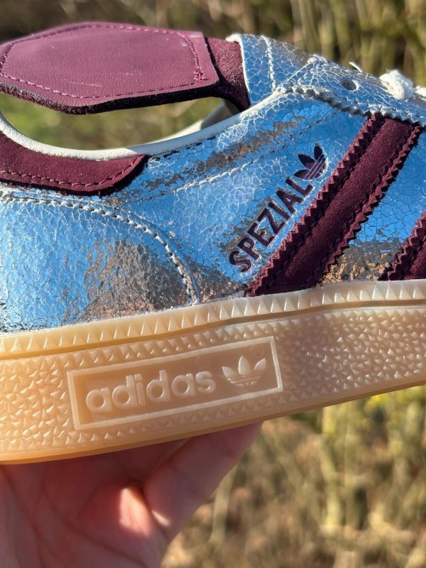Adidas Handball Spezial LT Silver Metallic Maroon - Taille 37,5 2