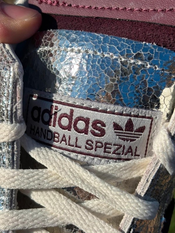 Adidas Handball Spezial LT Silver Metallic Maroon - Taille 37,5 2