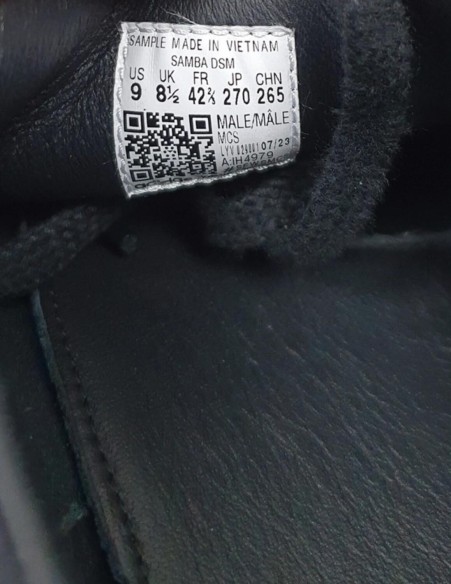 Sample adidas Samba Dover Street Market Black taille 42 2/3